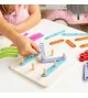 Jeu Éducatif en Bois 27 Pièces : Chiffres et Lettres Amusants