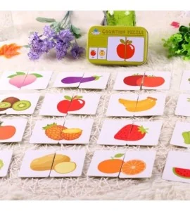 Jeu de cartes éducatif : Fruits et légumes à assembler