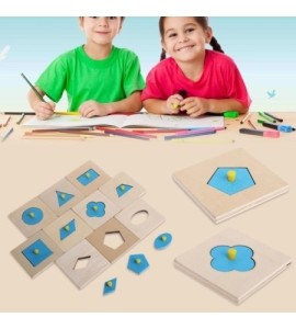 Puzzle Bois Tri des Formes Montessori: Jeu Éducatif Incontournable