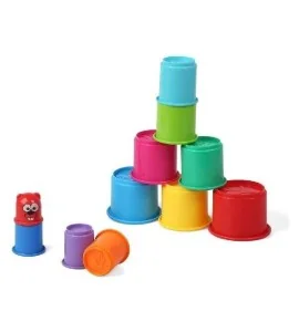 Jeu de Construction Gobelets Colorés : Développement & Amusement Enfants