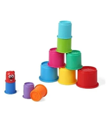 Jeu de Construction Gobelets Colorés : Développement & Amusement Enfants