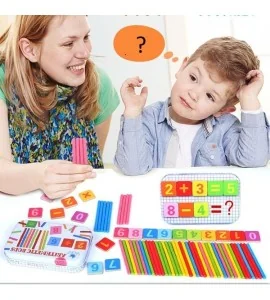 Coffret Mathématiques Montessori: Chiffres, Signes et Bâtonnets